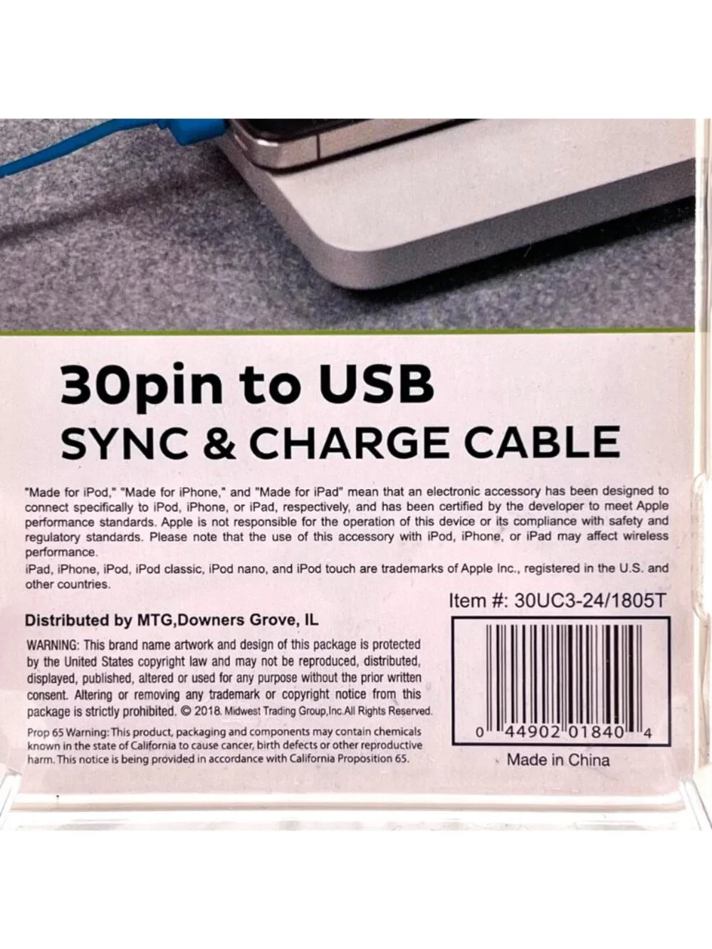 PowerXcel 3ft Flat 30-Pin To USB Sync & Charge Cable For iPhone/iPad/iPod New
